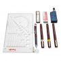 Zestaw rOtring Isograph College Set, Ołówek + Grafit + Gumka + Końcówka do cyrkla - 4